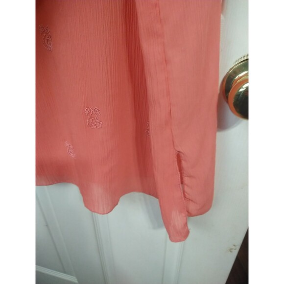 Maggie Barnes Woman 2X Semi Sheer Beaded Wide L/S Tunic Beachy Cottage - Picture 7 of 8